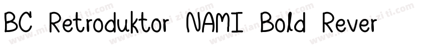 BC Retroduktor NAMI Bold Reversed字体转换